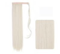 Chignon 22-32 pollici sintetico lungo rettilineo coda di cavallo fascia coda di cavallo parrucca avvolgere clip di capelli estensioni coda di cavallo panino for le donne Panino(60,32inches)