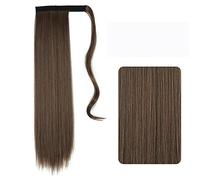 Chignon 22-32 pollici sintetico lungo rettilineo coda di cavallo fascia coda di cavallo parrucca avvolgere clip di capelli estensioni coda di cavallo panino for le donne Panino(M2-30,22inches)