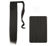 Chignon 22-32 pollici sintetico lungo rettilineo coda di cavallo fascia coda di cavallo parrucca avvolgere clip di capelli estensioni coda di cavallo panino for le donne Pezzo di chignon(2,22inches)