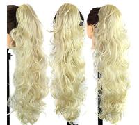 Chignon 25 pollici sintetico disordinato panino lungo capelli ricci grande parrucca ondulata artiglio clip stile femminile coda di cavallo estensione dei capelli parrucca delle donne Pezzo di chignon(