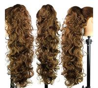 Chignon 25 pollici sintetico disordinato panino lungo capelli ricci grande parrucca ondulata artiglio clip stile femminile coda di cavallo estensione dei capelli parrucca delle donne Pezzo di chignon(