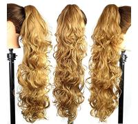 Chignon 25 pollici sintetico disordinato panino lungo capelli ricci grande parrucca ondulata artiglio clip stile femminile coda di cavallo estensione dei capelli parrucca delle donne Pezzo di chignon(