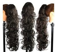 Chignon 25 pollici sintetico disordinato panino lungo capelli ricci grande parrucca ondulata artiglio clip stile femminile coda di cavallo estensione dei capelli parrucca delle donne Pezzo di chignon(