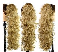 Chignon 25 pollici sintetico disordinato panino lungo capelli ricci grande parrucca ondulata artiglio clip stile femminile coda di cavallo estensione dei capelli parrucca delle donne Pezzo di chignon(
