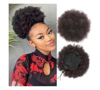 Chignon, Afro Puff Girl 8 pollici Kinky Curly Coulisse Coda di Cavallo Chignon Nero Extension for Capelli,per l'uso quotidiano(Medium brown)