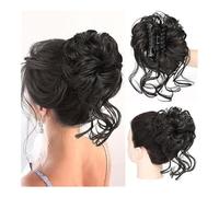 Chignon, Barba lunga Balls Head parrucca capelli panino afferrare clip soffice anello for capelli sposa artefatto for capelli coda di pollo,per l'uso quotidiano(Black)