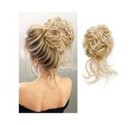 Chignon Capelli Chignon morbido e spettinato, sintetico, ondulato, riccio, elastico, con estensione for coda di cavallo finta Extension per Chignon(105)