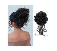 Chignon Capelli Chignon morbido e spettinato, sintetico, ondulato, riccio, elastico, con estensione for coda di cavallo finta Extension per Chignon(2)