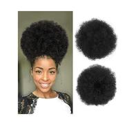 Chignon Capelli Coda di cavallo con coulisse afro for donna, 8/10 pollici capelli ricci afro crespi sintetici extension for chignon con clip in posticci con coulisse a coda di cavallo Capelli Accessor