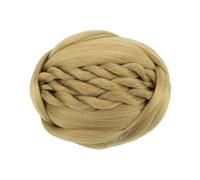 Chignon Capelli sintetici intrecciati Chignon Clip nera in chignon da donna Ciambella Copricapo Scrunchies Accessori Posticci a rullo Pezzi di chignon per donna(Color:Ash Blonde)