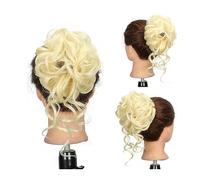 Chignon Chignon disordinato for donna, chignon arruffato estensioni for chignon elastico sintetico capelli chignon ondulati ricci coda di cavallo posticci for l'uso quotidiano Chignon per capelli da d