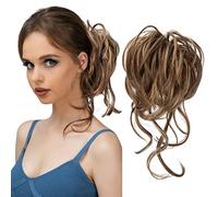 Chignon Chignon disordinato sintetico con elastico in gomma Parrucca Ricci Scratch Estensioni coda di cavallo Chignon Ciambella Chignon Parrucche for donna Panino(10HM27)