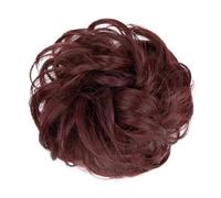 Chignon, Chignon spettinato in fibra sintetica ad alta temperatura for donna - accessorio for lo styling resistente al calore per le donne(Red)