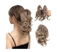 Chignon Clip sintetica for artigli fai da te nelle estensioni dei capelli coda di cavallo Parrucchino Chignon finto Nero Biondo Capelli naturali Falso codino for le donne Pezzi di chignon per donna(Co
