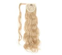 Chignon Coda di cavallo ondulata lunga da 24 pollici Fascia for capelli avvolgente Estensioni coda di cavallo sintetica Coda di cavallo ondulata bionda Parrucca Panino for capelli da donna Panino(25)