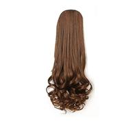 Chignon Confezione da 1 parrucca sintetica da donna con chignon, clip ad artiglio, lunghezza media, fiore di pera, ricci, grandi estensioni dei capelli ondulati a coda di cavallo Pezzo di chignon(A)