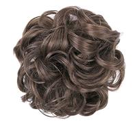 Chignon da donna 1PCS Estensioni Parrucchino spesso per l'uso quotidiano Pezzo di capelli per chignon disordinato, Scrunchies per chignon disordinato Chignon riccio ondulato sintetico Coda di caval