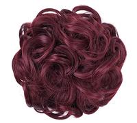 Chignon da donna 1PCS Estensioni Parrucchino spesso per l'uso quotidiano Pezzo di capelli per chignon disordinato, Scrunchies per chignon disordinato Chignon riccio ondulato sintetico Coda di caval