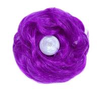Chignon da donna 1PCS Scrunchies Estensione Ricci Ondulati Disordinati Sintetici Disordinati Chignon Capelli Arruffati Updo Chignon Parrucchino for Le Donne Ragazze Estensione del panino(Color:Purple)