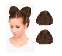 Chignon da donna 2 Pezzi Ciambella Chignon Pezzi di Capelli Sintetici Estensione del Panino Mini Clip Artiglio nelle Estensioni dei Capelli Disordinati Parrucca, Accessorio for Donne Ragazze Orecchie