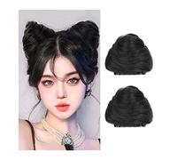 Chignon da donna 2 Pezzi Ciambella Chignon Pezzi di Capelli Sintetici Estensione del Panino Mini Clip Artiglio nelle Estensioni dei Capelli Disordinati Parrucca, Accessorio for Donne Ragazze Orecchie