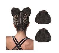 Chignon da donna 2 Pezzi Ciambella Chignon Pezzi di Capelli Sintetici Estensione del Panino Mini Clip Artiglio nelle Estensioni dei Capelli Disordinati Parrucca, Accessorio for Donne Ragazze Orecchie