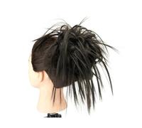 Chignon da donna 2 pezzi di chignon disordinato pezzo Updo nastri finti estensione ricci ondulati posticci coda di cavallo fascia chignon for le donne Estensione del panino(Size:Nero)