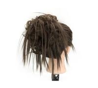 Chignon da donna 2 pezzi di chignon disordinato pezzo Updo nastri finti estensione ricci ondulati posticci coda di cavallo fascia chignon for le donne Estensione del panino(Size:Light Brown)