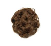 Chignon da donna 8 colori a forma di fiore capelli sintetici capelli ricci chignon elastico for capelli ciambella rullo for capelli posticci for donne Estensione del panino(Color:7027)