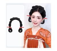Chignon da donna Capelli sintetici antichi cinesi, parrucca for chignon, copricapo Hanfu, elegante copricapo antico, fotografia, accessori for la danza, parrucche nere for le donne Estensione del pani