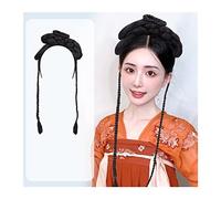 Chignon da donna Capelli sintetici antichi cinesi, parrucca for chignon, copricapo Hanfu, elegante copricapo antico, fotografia, accessori for la danza, parrucche nere for le donne Estensione del pani