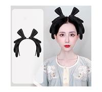 Chignon da donna Capelli sintetici antichi cinesi, parrucca for chignon, copricapo Hanfu, elegante copricapo antico, fotografia, accessori for la danza, parrucche nere for le donne Estensione del pani
