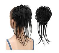 Chignon da donna Chignon arruffato e disordinato, chignon a ciocche, coda di cavallo con elastico elastico, scrunchies ricci, coda di cavallo, parrucchino for donna Estensione del panino(12H24)
