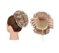 Chignon da donna Chignon for capelli ricci spettinati, chignon sintetico con coulisse, fermaglio for capelli, coda di cavallo, extension for capelli Pezzo di capelli disordinato(Light Auburn Gradient