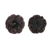 Chignon da donna Chignon spettinato, chignon sintetico soffice, a forma di nido d'uccello, retrattile, con extension for capelli ricci e ondulati. Pezzo di capelli disordinato(6)