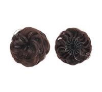 Chignon da donna Chignon spettinato, chignon sintetico soffice, a forma di nido d'uccello, retrattile, con extension for capelli ricci e ondulati. Pezzo di capelli disordinato(2M33)