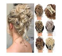Chignon da donna Clip ad artiglio Pezzi di capelli chignon disordinati, Estensione coda di cavallo arruffata Updo Capelli sintetici ricci ondulati Clip for chignon nell'estensione dei capelli for le d