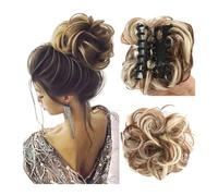 Chignon da donna Clip for artiglio for chignon sintetico in pezzo di capelli chignon Ricci chignon disordinato Coda di cavallo Estensioni dei capelli Scrunchie Posticci for le donne Estensione del pan