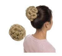 Chignon da donna Clip for artiglio sintetico in chignon capelli finti chignon chignon parrucchino nero marrone biondo donna capelli ricci chignon chignon Pezzo di capelli disordinato(Ash blonde)