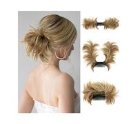 Chignon da donna Clip in Posticci Ciambella Updo Estensioni for chignon sintetico Capelli ricci disordinati Chignon Scrunchies Pezzi for capelli for donna Estensione del panino(Color:Brunette Ash Blon