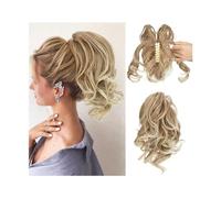 Chignon da donna Clip sintetica for artigli fai da te nelle estensioni dei capelli coda di cavallo Parrucchino Chignon finto Nero Biondo Capelli naturali Falso codino for le donne Estensione del panin