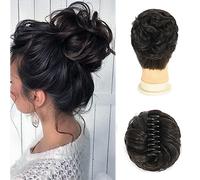 Chignon da donna con clip, ondulati e ricci, chignon, capelli ondulati e ondulati, coda di cavallo sintetica (#)