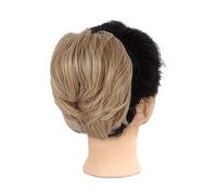 Chignon da donna Estensione coda di cavallo Fascia elastica for chignon Scrunchy for donne Ragazze Chignon disordinato Pezzo for capelli Finto Scrunchies for chignon sintetico Corto dritto Ciambella C