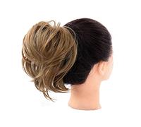 Chignon da donna Estensione coda di cavallo Fascia elastica for chignon Scrunchy for donne Ragazze Chignon disordinato Pezzo for capelli Finto Scrunchies for chignon sintetico Corto dritto Ciambella C