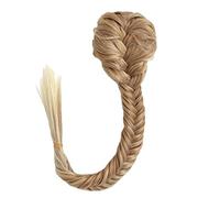 Chignon da donna Estensioni del panino da 20 pollici Coulisse sintetica Clip di coda di cavallo nell'estensione dei capelli Coda di cavallo Treccia di coda di cavallo nera naturale a lisca di pesce Es