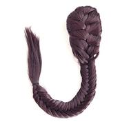 Chignon da donna Estensioni del panino da 20 pollici Coulisse sintetica Clip di coda di cavallo nell'estensione dei capelli Coda di cavallo Treccia di coda di cavallo nera naturale a lisca di pesce Es
