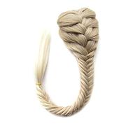 Chignon da donna Estensioni del panino da 20 pollici Coulisse sintetica Clip di coda di cavallo nell'estensione dei capelli Coda di cavallo Treccia di coda di cavallo nera naturale a lisca di pesce Es