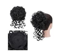 Chignon da donna Estensioni for capelli ricci disordinati Scrunchies Coda di cavallo sintetica con coulisse 90g Onda Chignon grande Pezzi for capelli Updo for donna Estensione del panino(Color:1B)