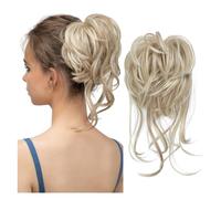 Chignon da donna Panino disordinato sintetico Posticci elastici Ricci Scrunchie Nero Biondo Marrone Capelli naturali Chignon Updo Ciambella Capelli finti for le donne Estensione del panino(Color:Dirty