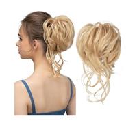 Chignon da donna Panino disordinato sintetico Posticci elastici Ricci Scrunchie Nero Biondo Marrone Capelli naturali Chignon Updo Ciambella Capelli finti for le donne Estensione del panino(Color:Light